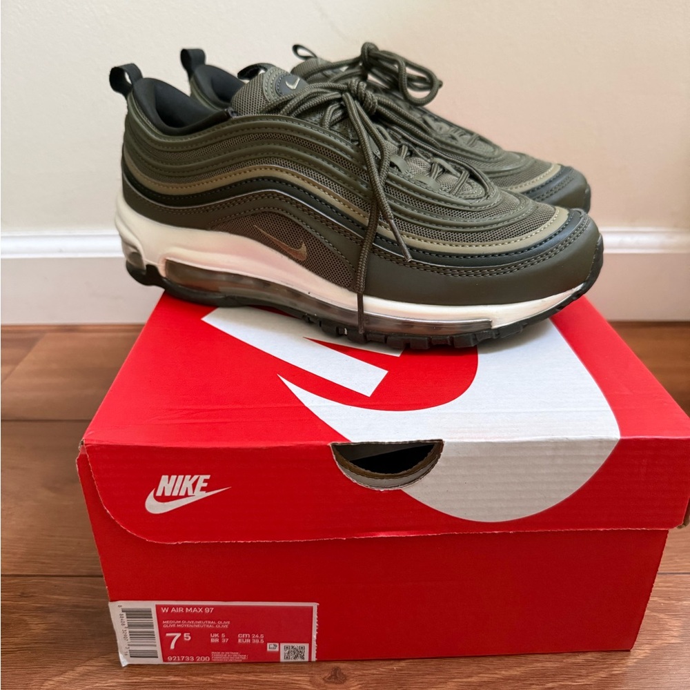 Nike Air Max 97 in Olive and White